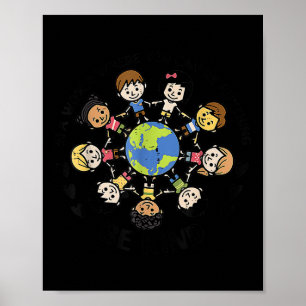 Affiche Dans Un Monde Être Des Enfants La Terre Anti L'Uni