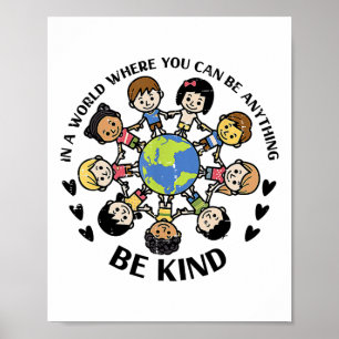 Affiche Dans Un Monde Être Des Enfants La Terre Anti L'Uni