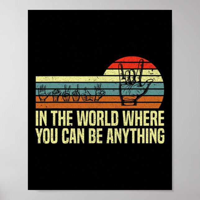 Affiche Dans un monde où vous pouvez être sensibilisation  (Devant)