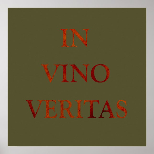 Affiche dans vino veritas (Devant)