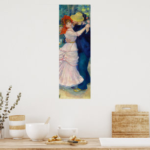 Affiche Danse à Bougival par Pierre-Auguste Renoir