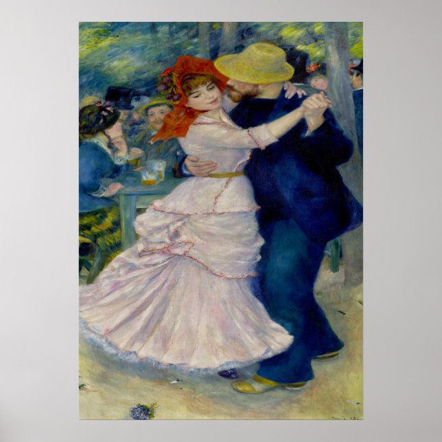 Affiche Danse à bougival - Pierre Auguste Renoir (Devant)