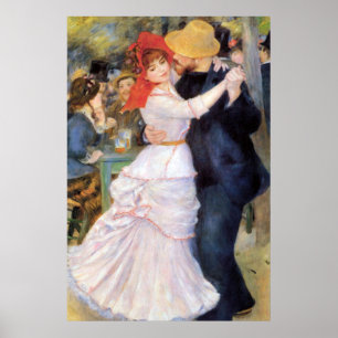 Affiche Danse à Bougival - Renoir Impressionniste Peinture
