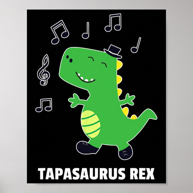 Affiche Danse à claquettes -tapasaurus Rex-dinosaure cadea (Devant)