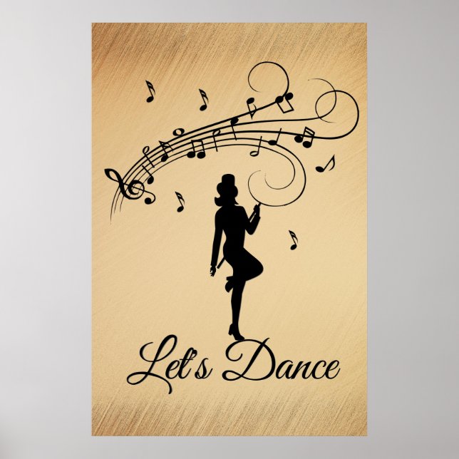 Affiche Danse à pas élevés sur mesure musicale personnalis (Devant)