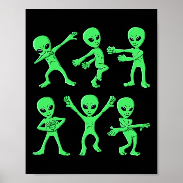 Affiche Danse Aliens Défi Danse Garçons Filles Enfants Hal (Devant)