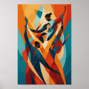 Affiche danse art abstrait