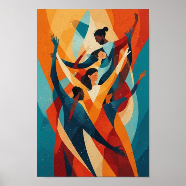 Affiche danse art abstrait (Devant)