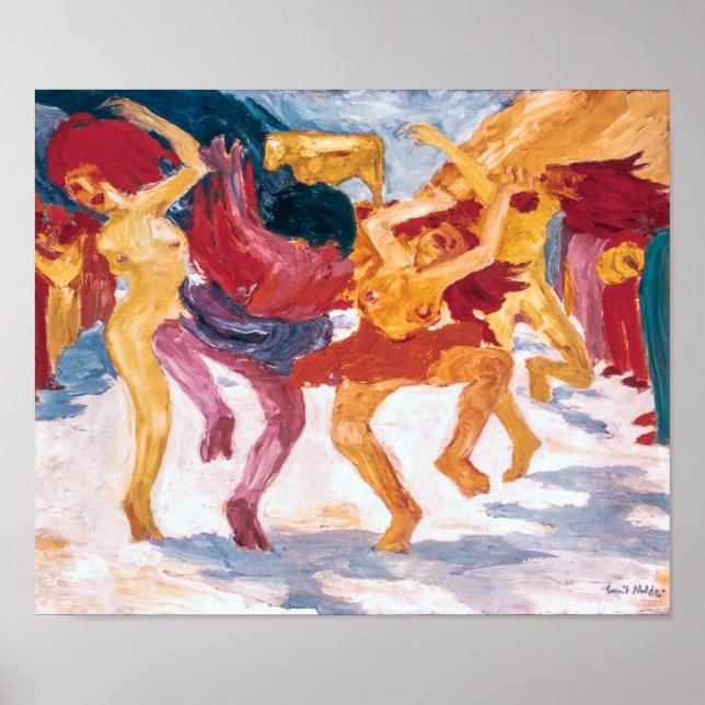 Affiche Danse autour du veau d'or | Emil Nolde | (Devant)
