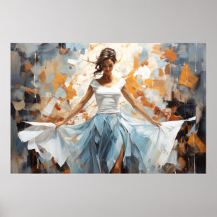 Affiche Danse Beauté Peinture Art Décor Abstrait