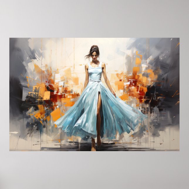 Affiche Danse Beauté Peinture Art Décor Abstrait (Devant)