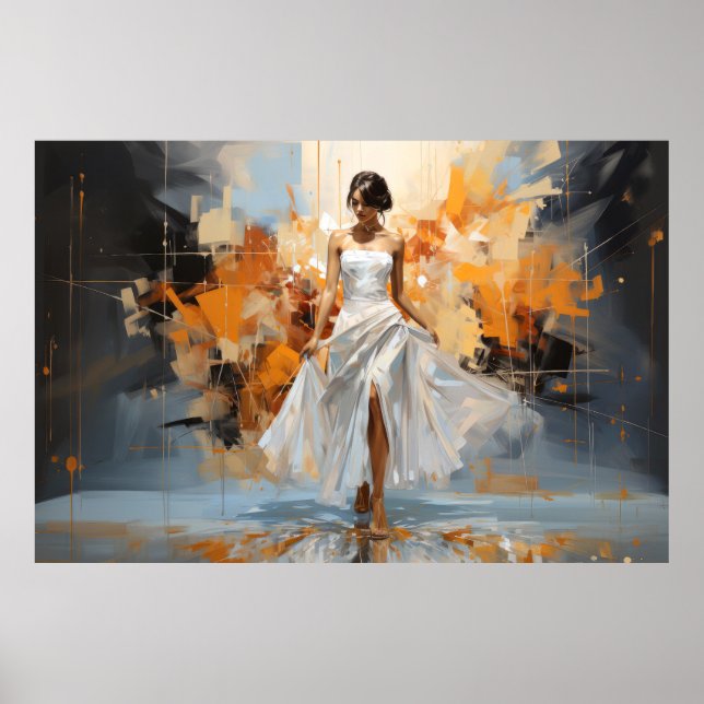 Affiche Danse Beauté Peinture Art Décor Abstrait (Devant)