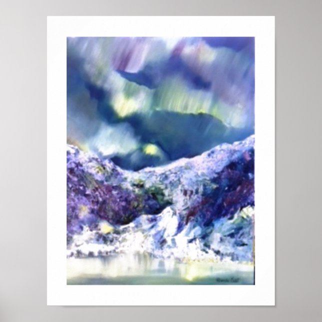 Affiche Danse Borealis en Alaska (Devant)