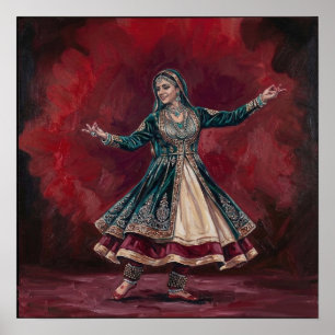 Affiche Danse Classique Royale Kathak Mudra Patrimoine Art