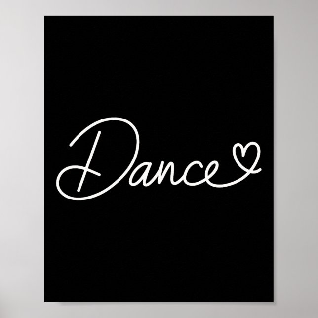 Affiche Danse Coeur Danser Danser Drôle Danseuse (Devant)