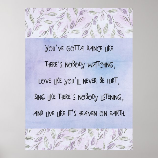 Affiche Danse comme personne ne regarde (Devant)