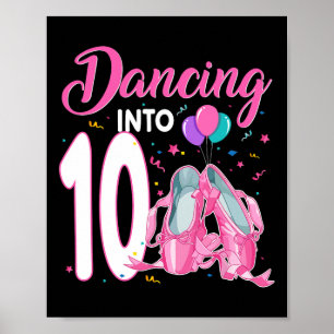 Affiche Danse Dans 10 Ans Anniversaire Ballerina Girl P