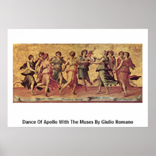 Affiche Danse D'Apollon Avec Les Muses De Giulio Romano
