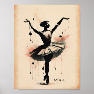 Affiche Danse de ballet vintage