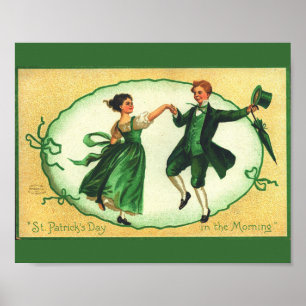 Affiche Danse de la Saint-Patrick Vintage Jour férié du pr