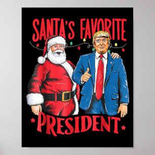 Affiche Danse de Santa Trump le président préféré de Santa