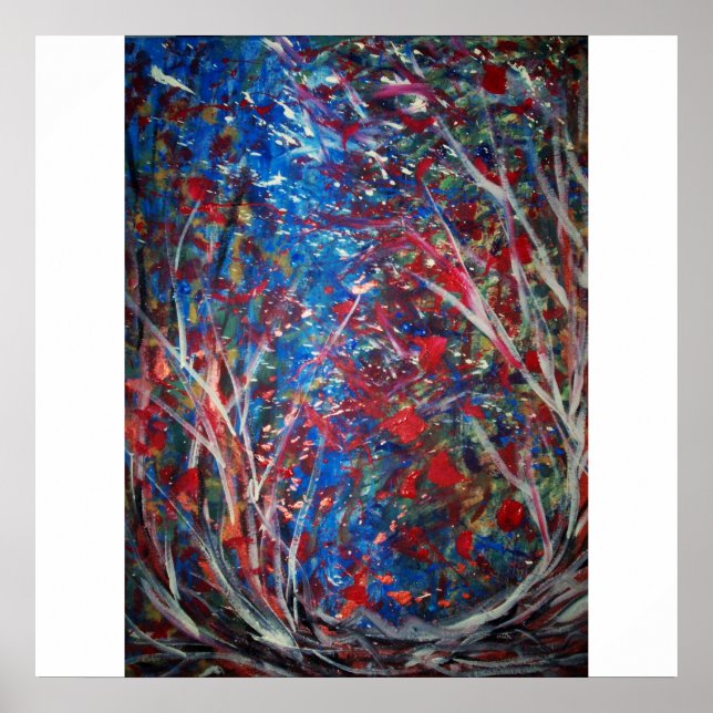 Affiche Danse des éléments (toile Abstraite 52x52) (Devant)