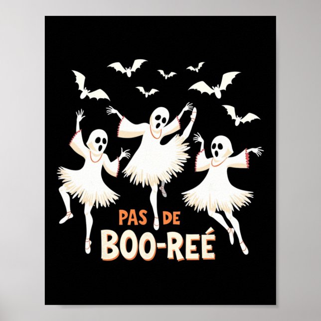 Affiche Danse d'Halloween Pas De Boo-rée Ghost Ballet (Devant)
