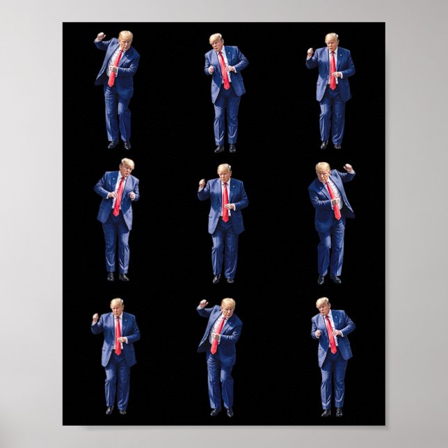 Affiche Danse drôle de Trump dansant comme un criminel Vot (Devant)