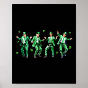 Affiche Danse drôle de Trump Saint-Patrick's Day Lmn Panie