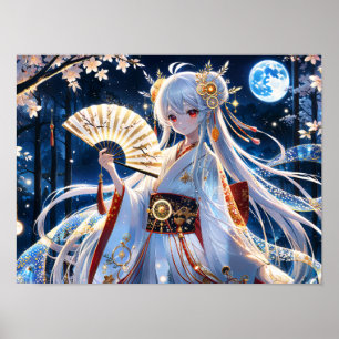 Affiche Danse du ventilateur de la lune Ethereal