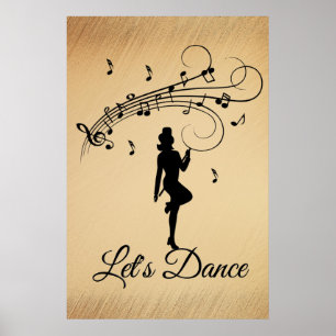 Affiche Danse en haut de la scène sur mesure