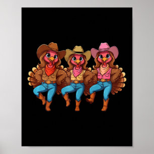 Affiche Danse en ligne de Thanksgiving Famille appariée Gr