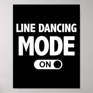 Affiche Danse En Ligne Mode Amusant Sur La Danse En Ligne 