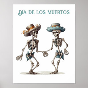Affiche Danse Éternelle Dia de los Muertos Calaveras