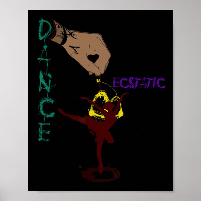 Affiche Danse extatique Llerina Danseuse en tutu en danse  (Devant)