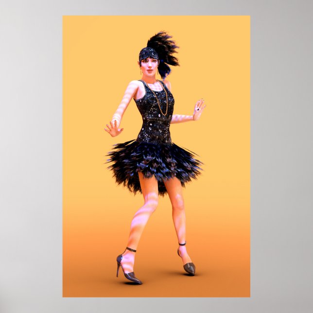 Affiche Danse Flapper Vintage (Devant)