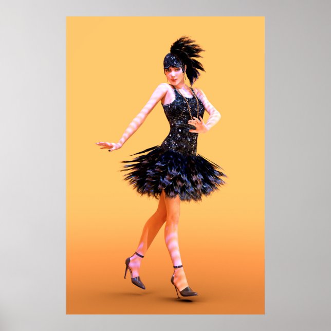 Affiche Danse Flapper Vintage (Devant)