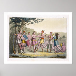 Affiche Danse indienne canadienne le soir (engra de