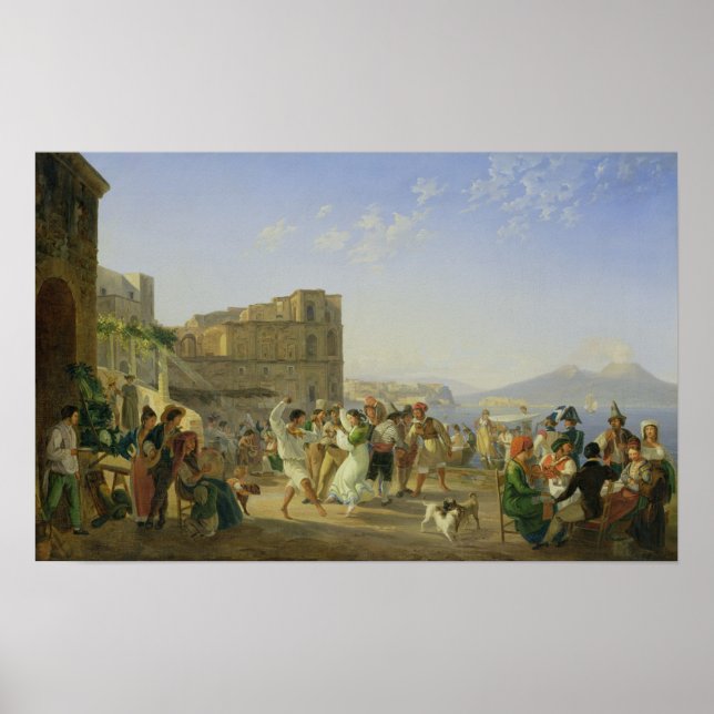 Affiche Danse italienne, Naples, 1836 (Devant)