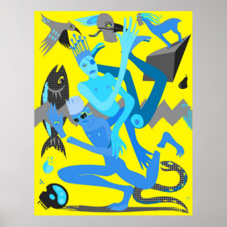 Affiche Danse jaune