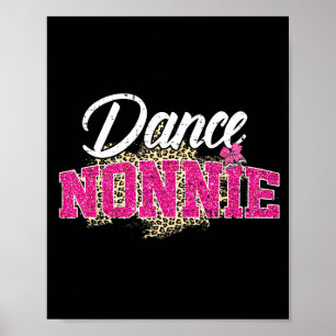 Affiche Danse nonnie léopard drôle danse nonnie mère