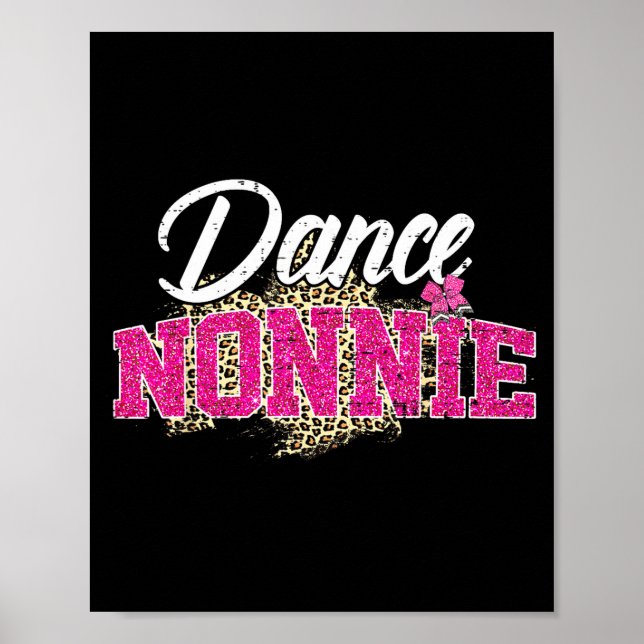 Affiche Danse nonnie léopard drôle danse nonnie mère (Devant)