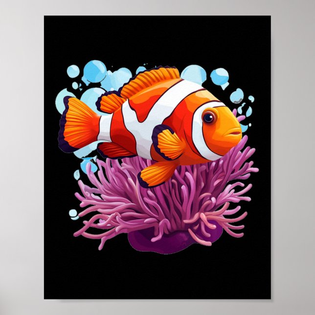 Affiche Danse Poisson Clown Dans L'Anémone De Mer (Devant)