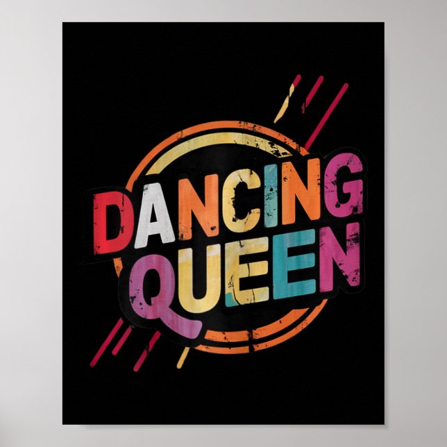 Affiche Danse Queen Party Disco Dance Pour Femmes Et Fille (Devant)