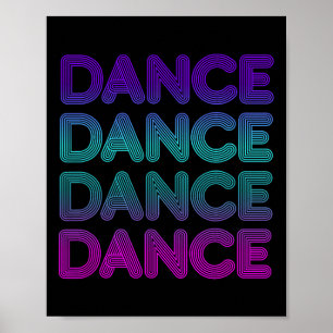 Affiche Danse Rétro Pour Les Danseurs J'Aime Danser Ados E
