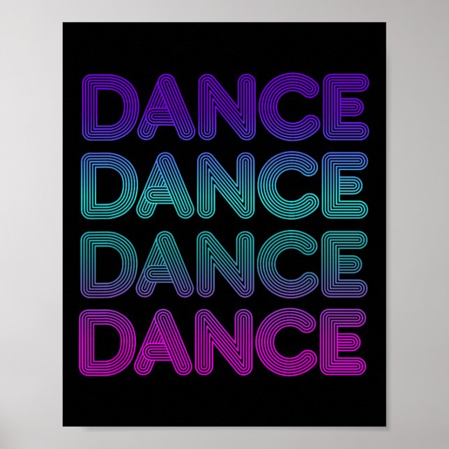 Affiche Danse Rétro Pour Les Danseurs J'Aime Danser Ados E (Devant)