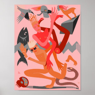 Affiche Danse rose