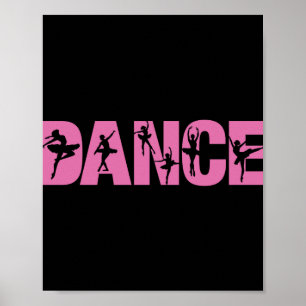 Affiche DANSE Rose avec coutures Ballerina