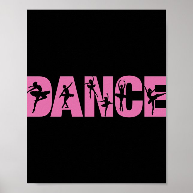 Affiche DANSE Rose avec coutures Ballerina (Devant)