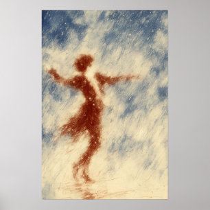 Affiche Danse sous la Pluie   Figuratif Expressif